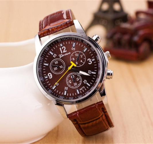 Fashion Brand Geneva Men’s Quartz Watches