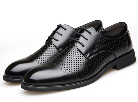 Men’s Lace Up Formal Italian Dress Shoes-Black