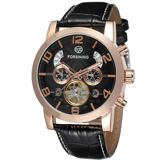 Forsining Men’s Automatic Leather Luxury Watch
