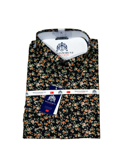 Men’s Floral Shirt – Black
