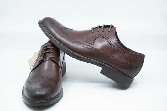 Formal Italian Men’s Leather Laced Shoes-Classic Brown