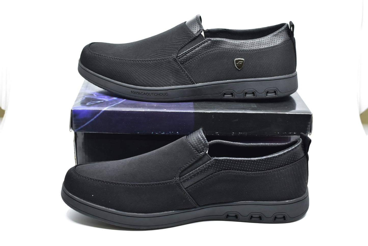 Men Black Rubber Outdoor Shoe