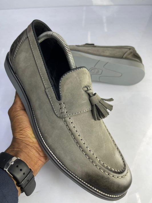 Grey Men Loafer Shoe