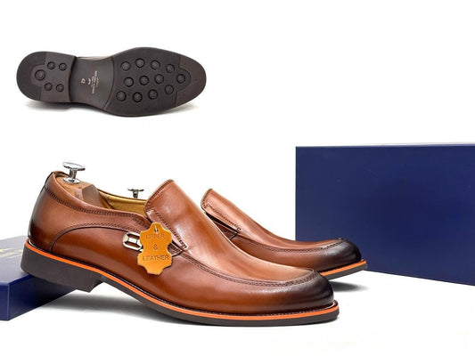 Men's Slip on Brown Official Shoes
