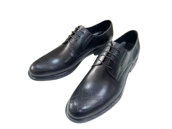 Ricky Gift Men’s Lace Up Formal Shoes-Wide Black