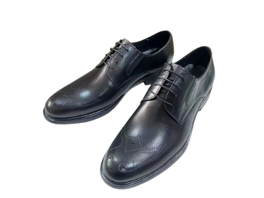 Ricky Gift Men’s Lace Up Formal Shoes-Wide Black