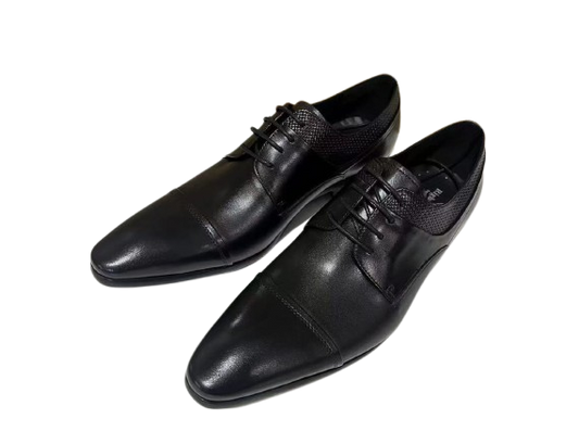 Ricky Gift Men’s Lace Up Formal Shoes-Slim Black