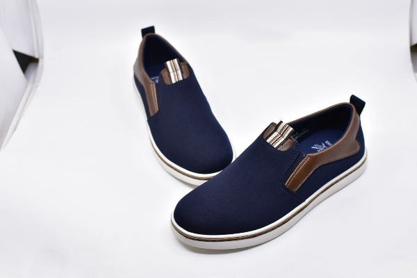 Flat Unisex Rubber Shoes-Canvas Blue