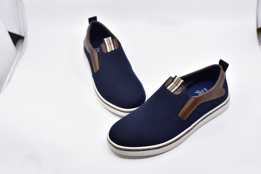 Flat Unisex Rubber Shoes-Canvas Blue